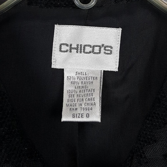 Chico's | Black Cropped Swing Coat Size 0 - Picture 4 of 4
